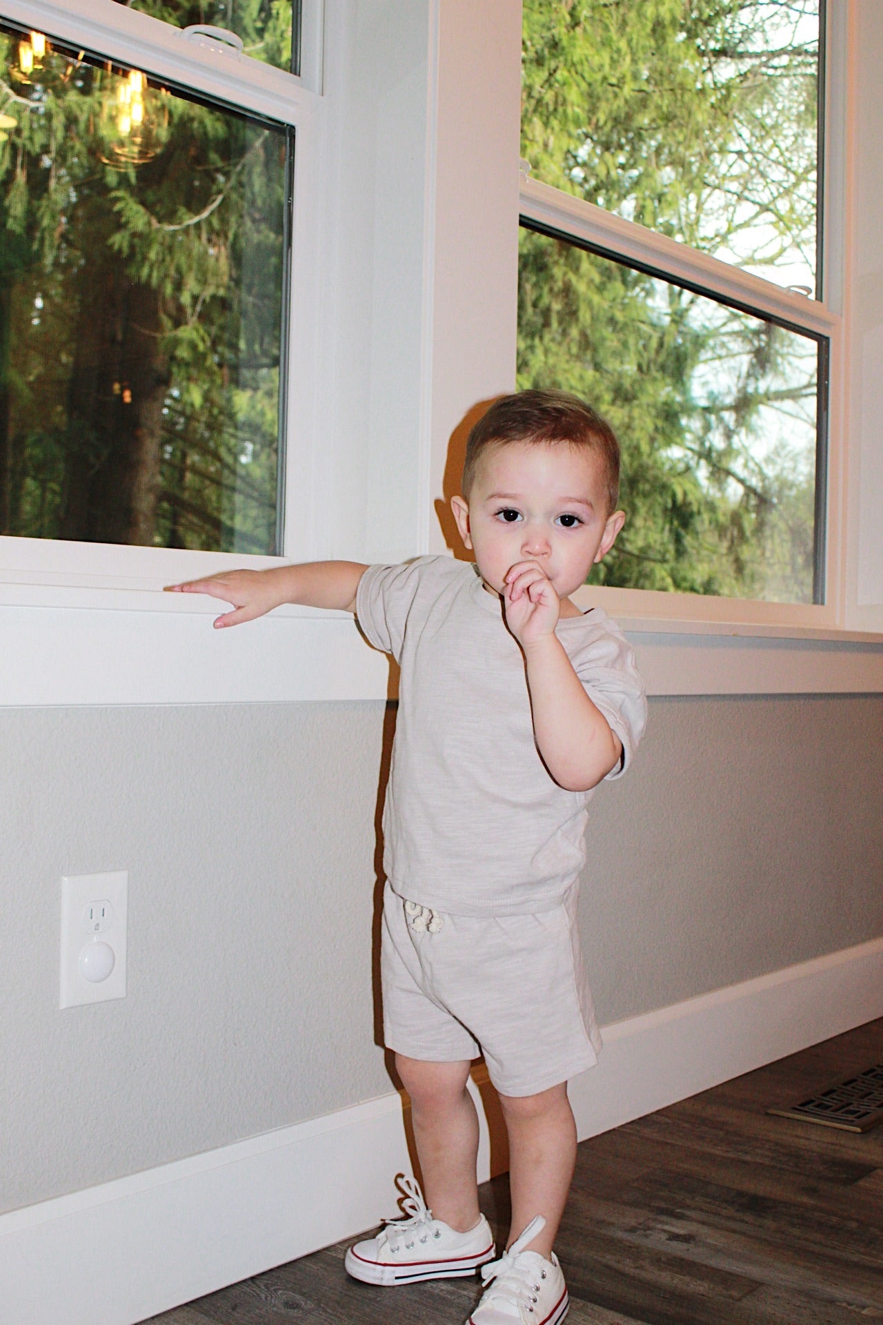 2 Piece Organic Cotton Short Set- GREY