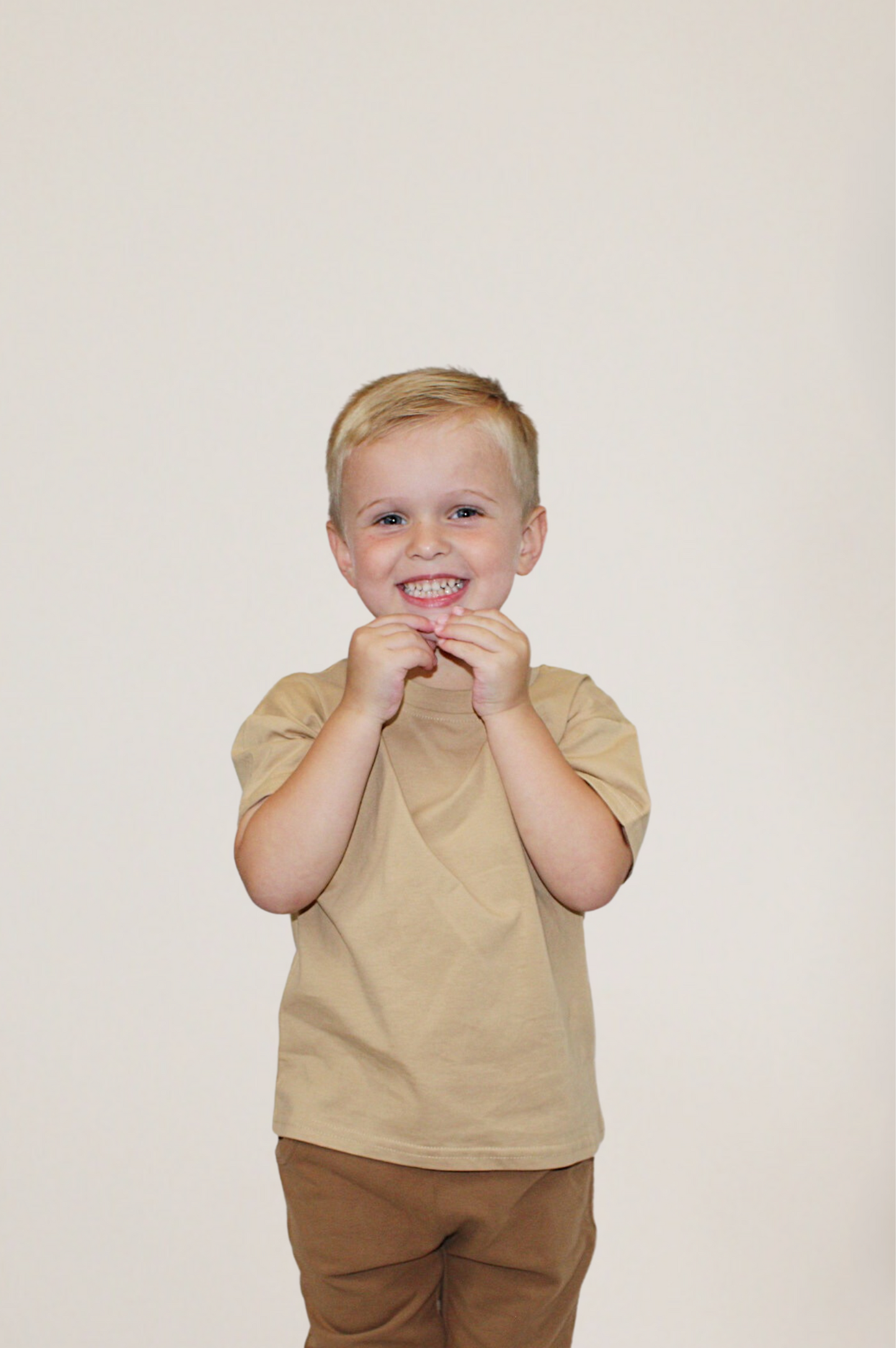 Organic Cotton Short Sleeve T-Shirt- BROWN