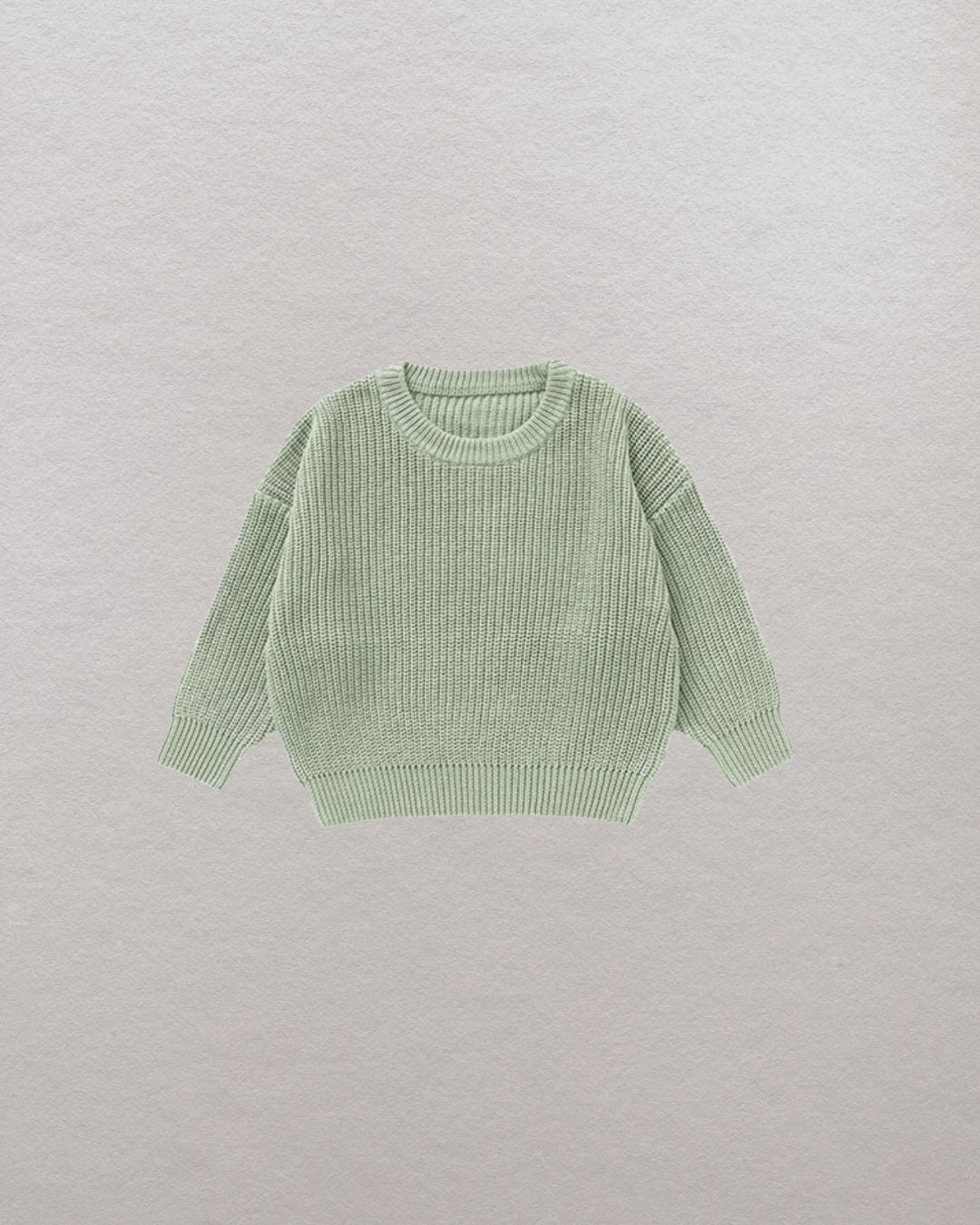 Organic cotton Knit Sweater- GREEN
