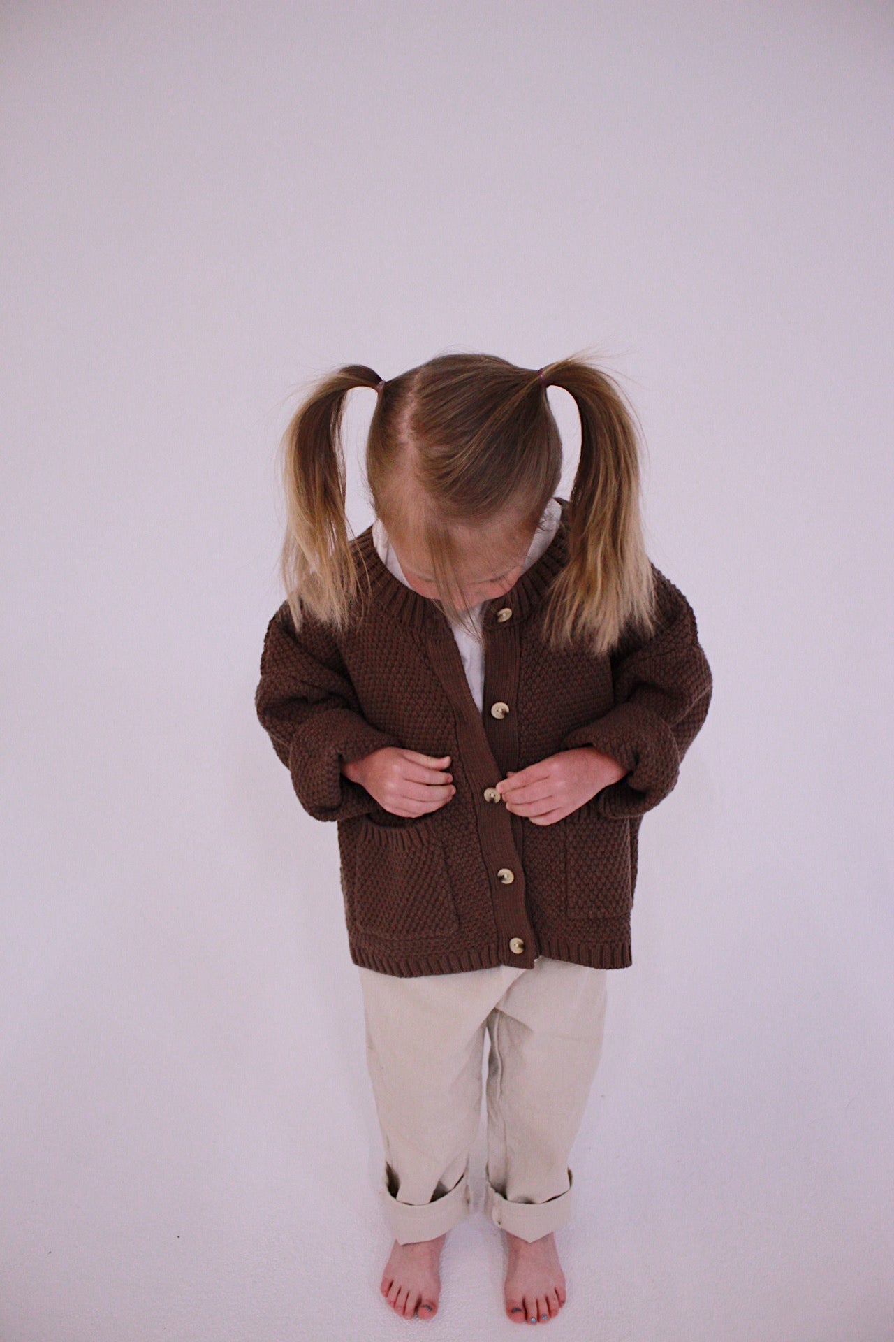 Knit Cardigan- BROWN