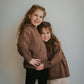 Knit Hooded Pullover Sweater- BROWN