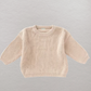 Organic Cotton Knit Sweater- CREAM