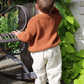 Loose Kids Pants- BEIGE