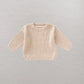 Organic Cotton Knit Sweater- CREAM